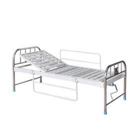 Nachylone, dwuramienne łóżko szpitalne z bocznymi szynami ze stopu aluminium