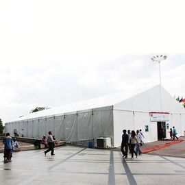 Podwójny duży namiot zewnętrzny z PVC o wysokiej stabilności Tymczasowe namioty budowlane