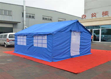 Rozszerzony namiot wojskowy / szpitalny o powierzchni 30 m2 Odporny na promieniowanie UV Niebieski kolor
